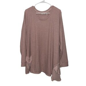 LOGO by Lori Goldstein Long Sleeve Top in Mauve